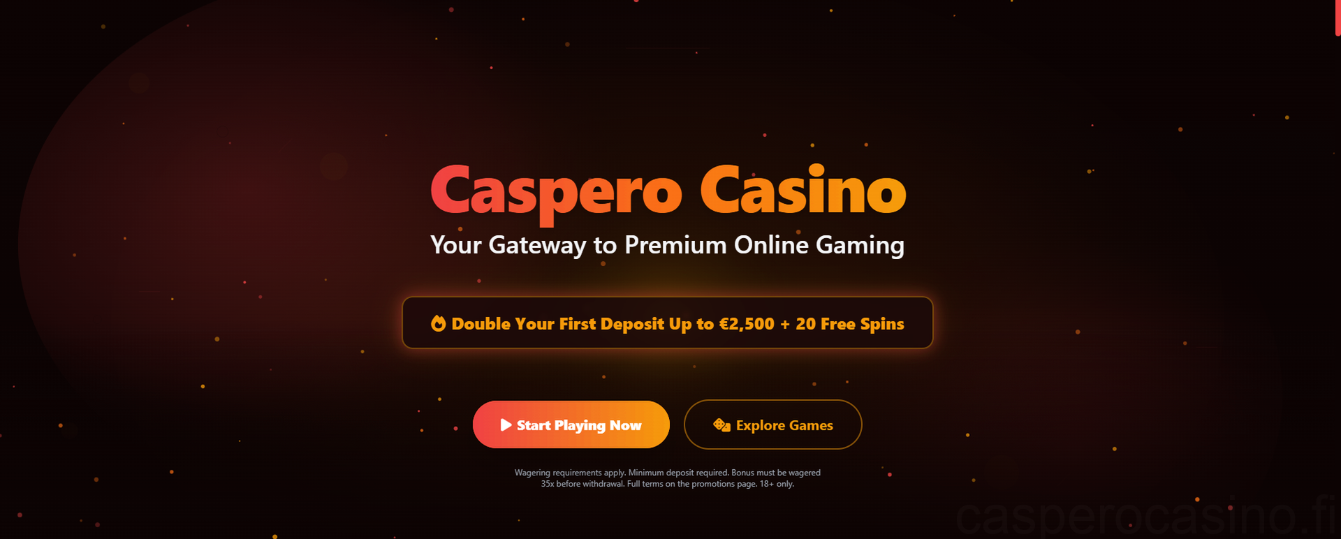 Caspero Casino Tervetuliainen